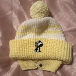 Vintage Peanuts Snoopy baby beanie knit hat